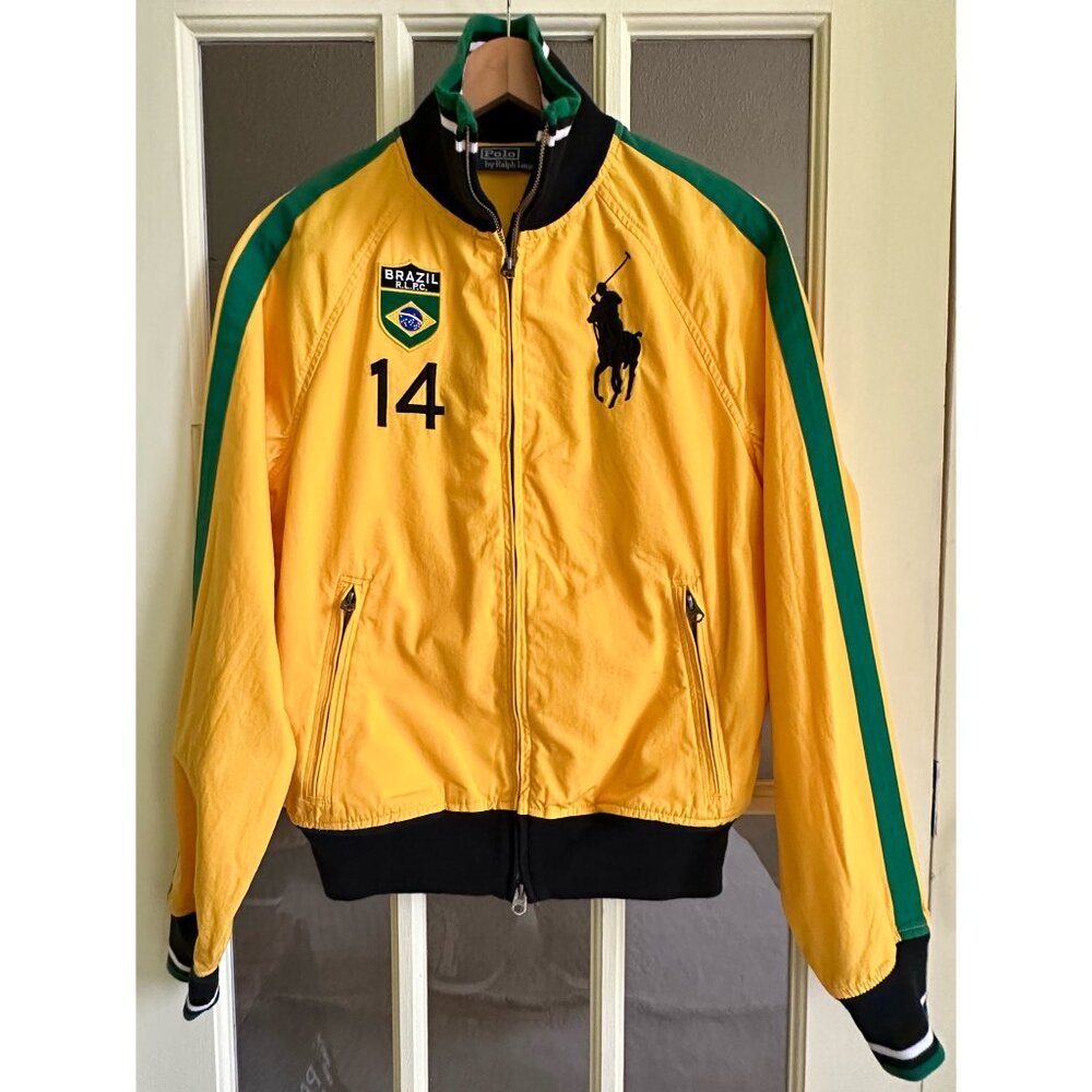BRAND NEW authentic POLO RALPH LAUREN Big Pony BRAZIL Cotton BOMBER JACKET Sz S